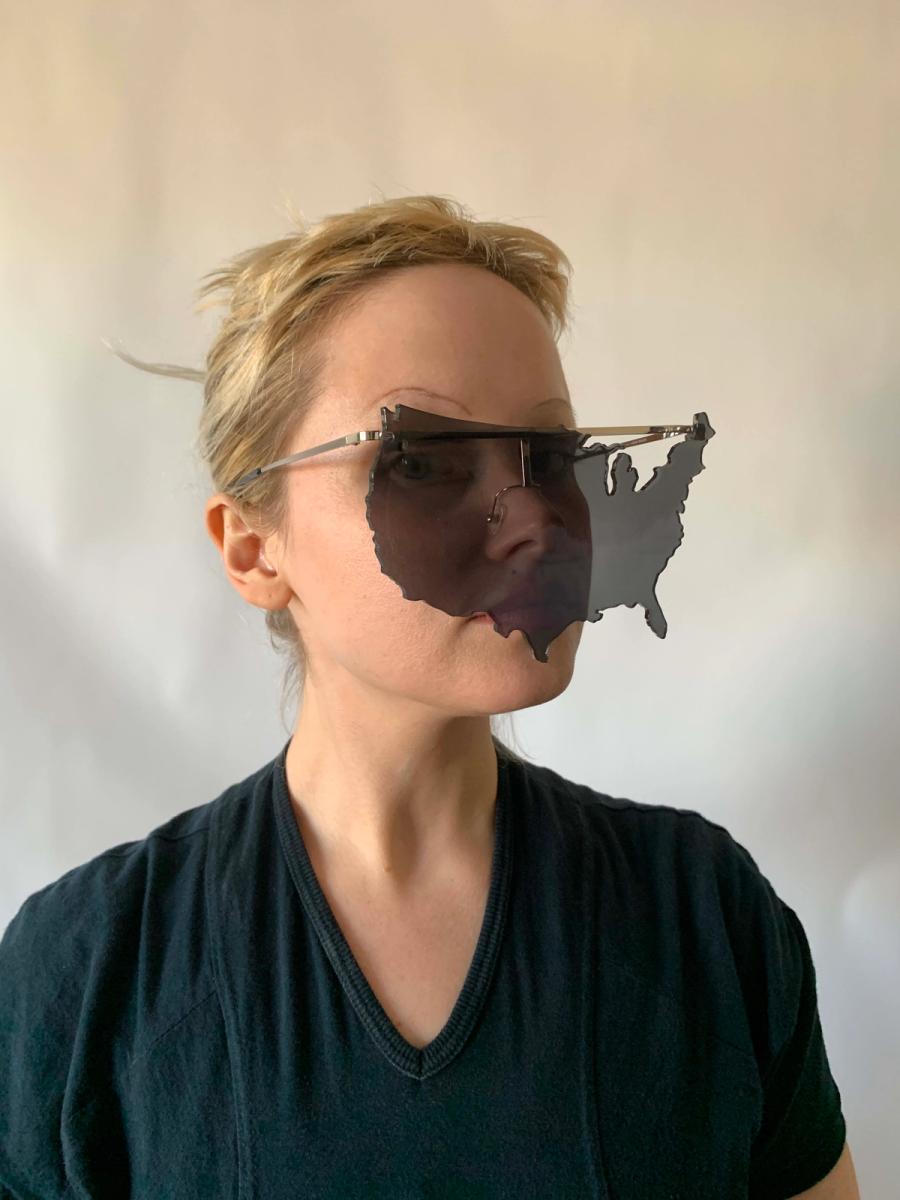 Jeremy Scott X Linda Farrow Map Sunglasses product image