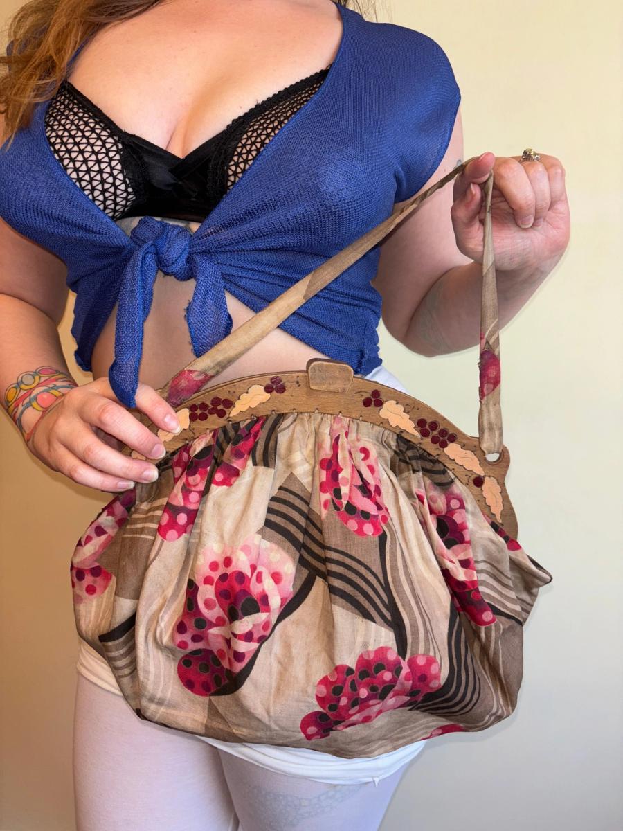 20s or 30s Art Deco Flower Purse product image