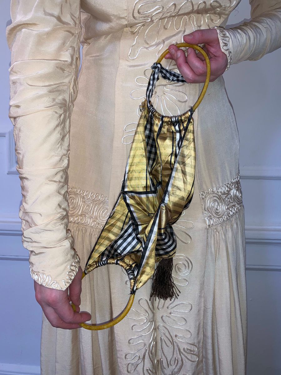 French Antique Bag Lot, Reticule Ribbonwork & Celluloid product image