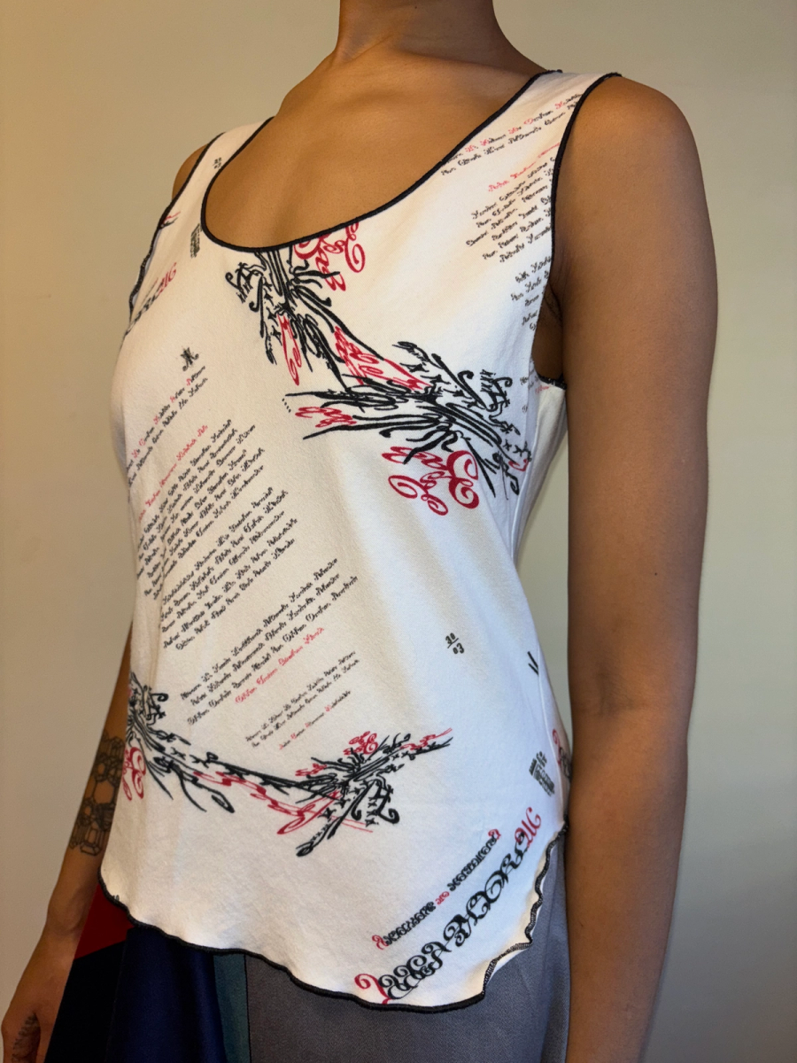 Issey Miyake SS 2004 Tattoo Art Nouveau Tank Top product image