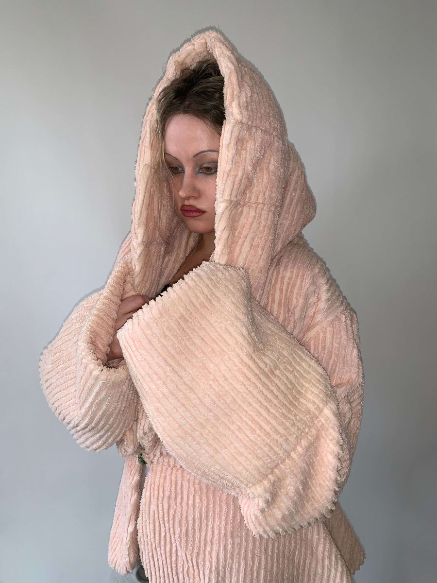 Norma Kamali Toweling Hooded Jacket product image