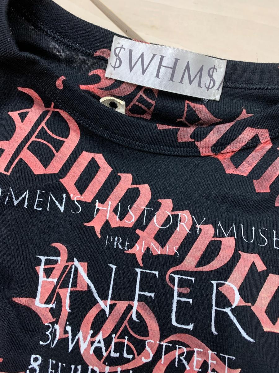 "Enfer" Rot Text & Back Wings T-shirt - Large product image