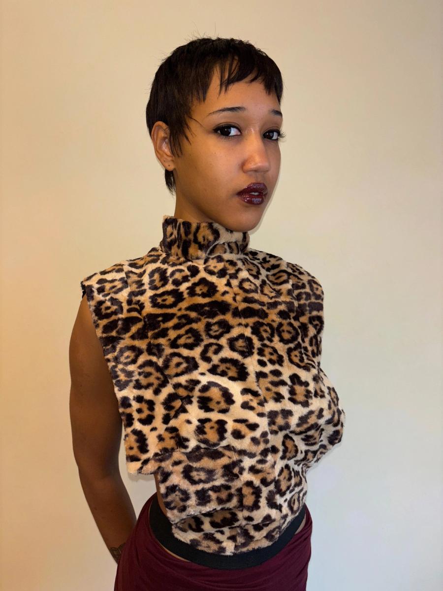 1940s Faux Fur Leopard Dickie product image