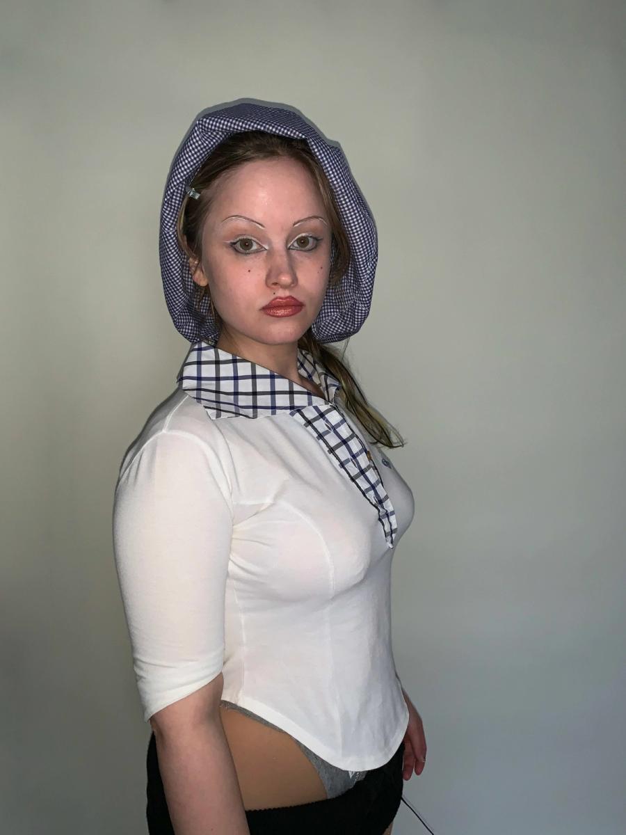 1980s Vivienne Westwood Oversized Gingham Hat product image