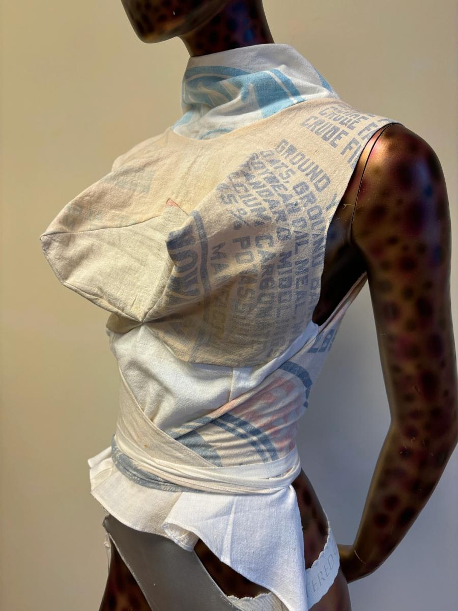 Feedsack Bullet Bra Wrapping Top - Crude product image