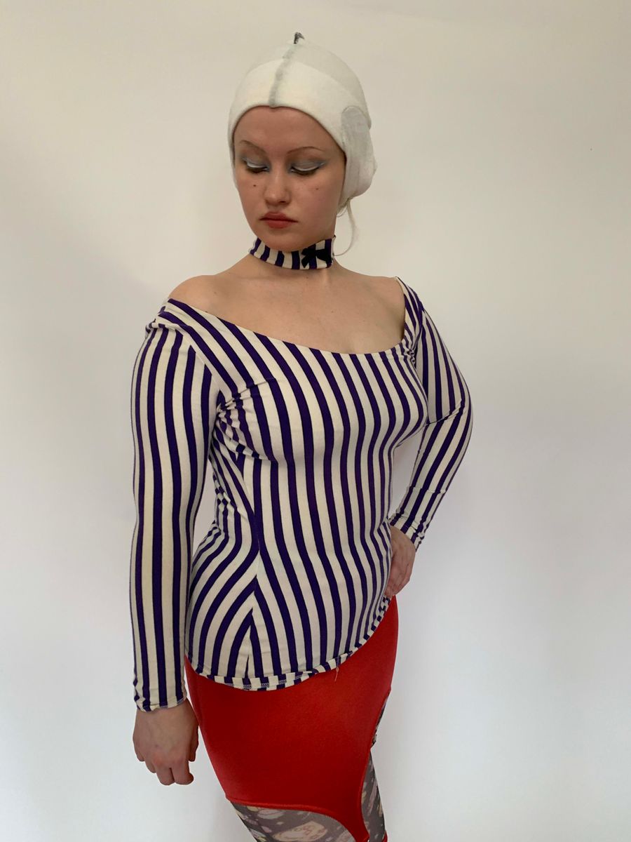 Junior Gaultier 1992 Striped Choker Top product image