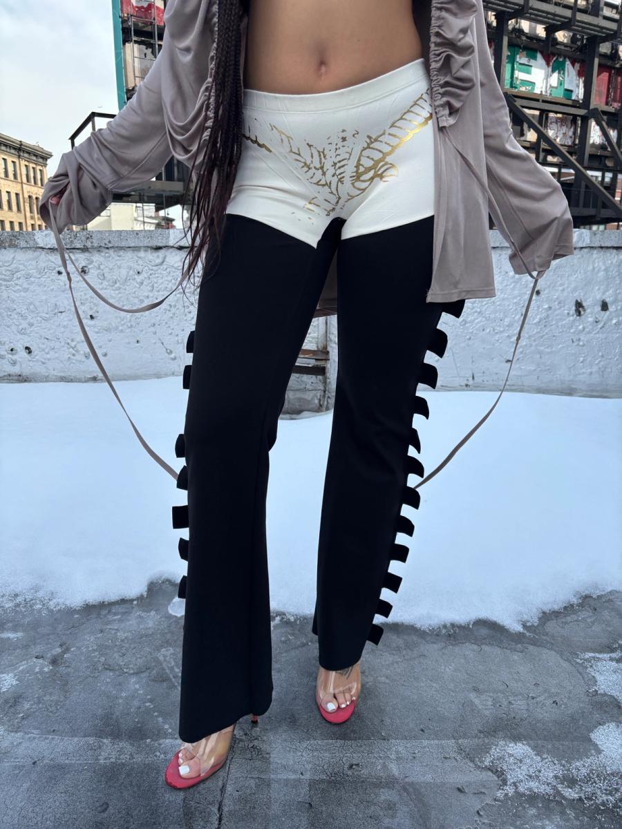 Castellated Bound Pants Cream product image