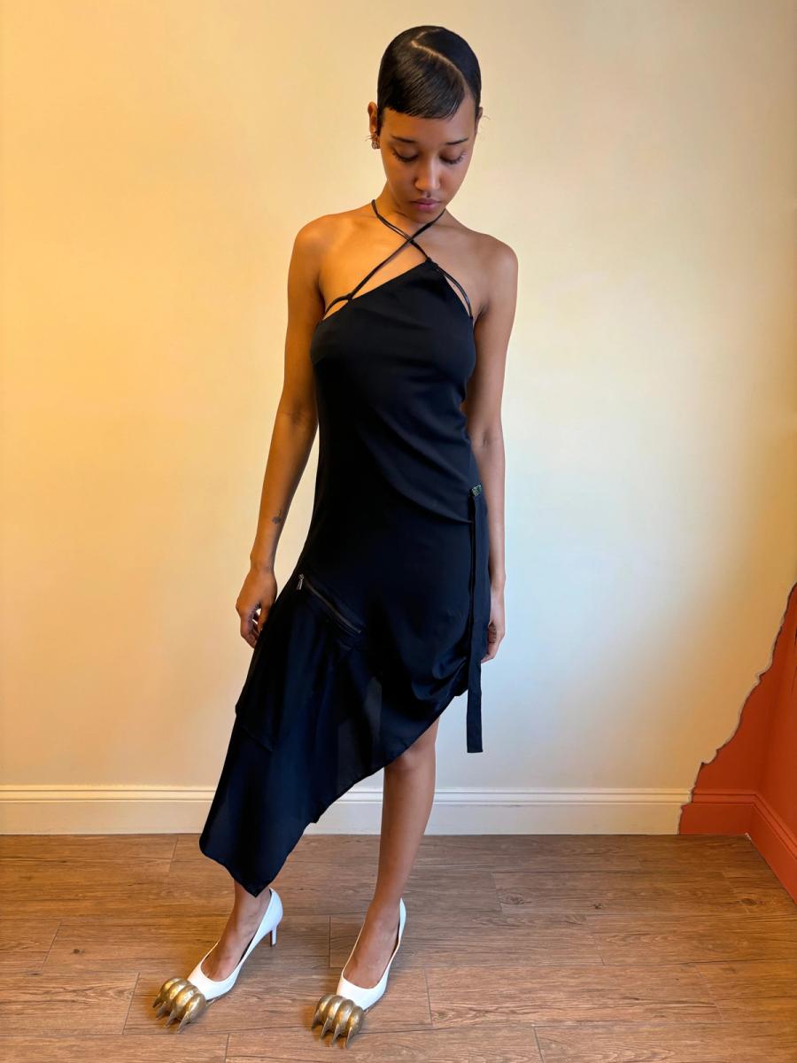 Vintage John Richmond Metal Strap and Diamante Dress product image