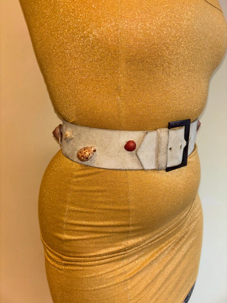 80s Chantal Thomass Suede Shell Belt product image