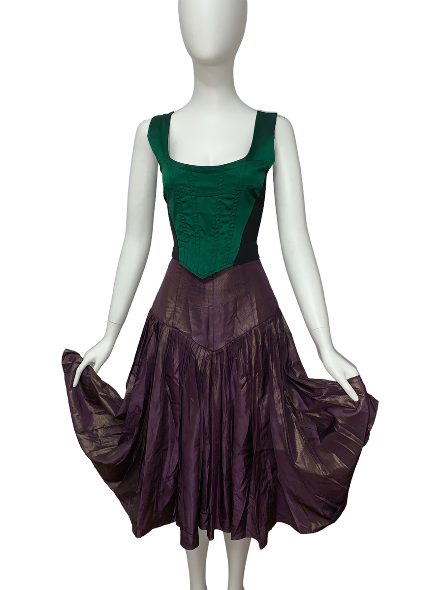 80s Norma Kamali Changeable Taffeta Skirt product image