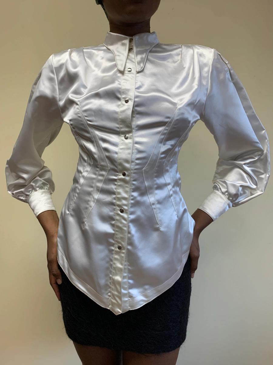 1980s Thierry Mugler Satin Blouse product image