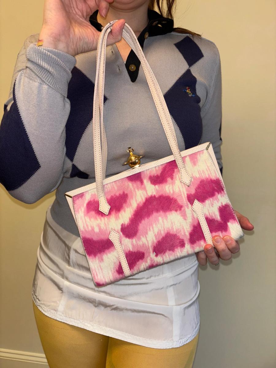 90s Vivienne Westwood Pink Cowhide Purse product image