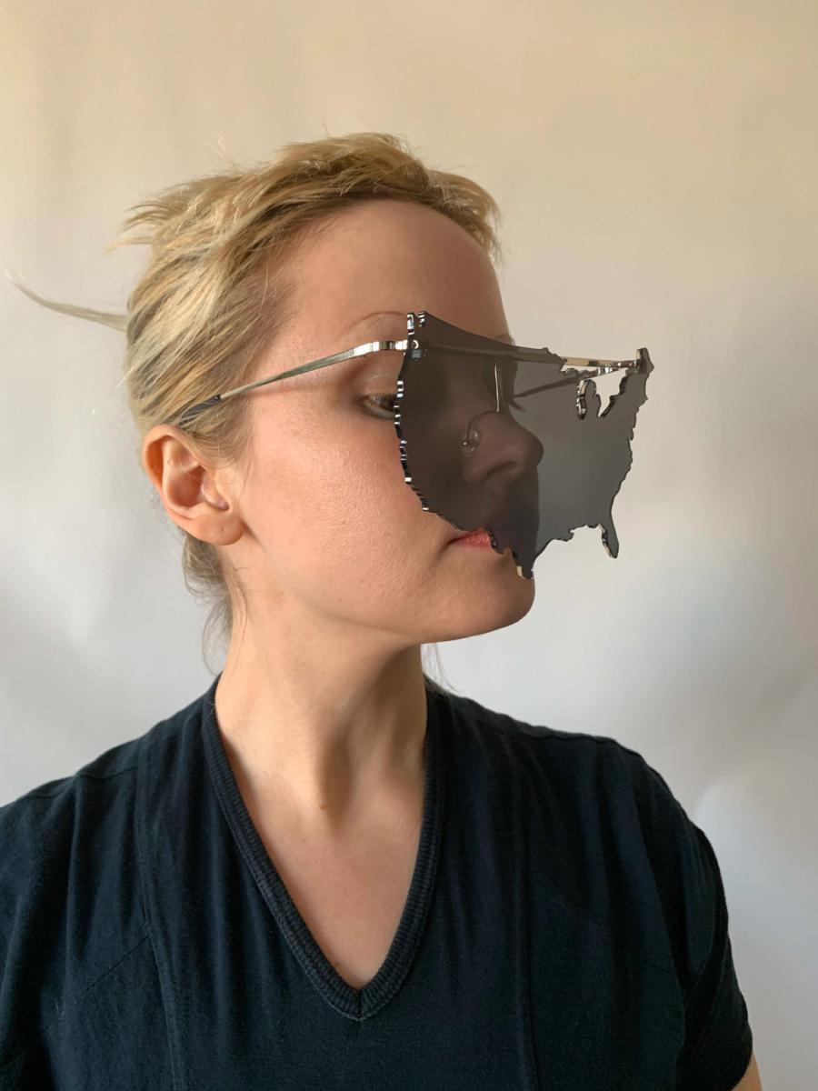 Jeremy Scott X Linda Farrow Map Sunglasses product image