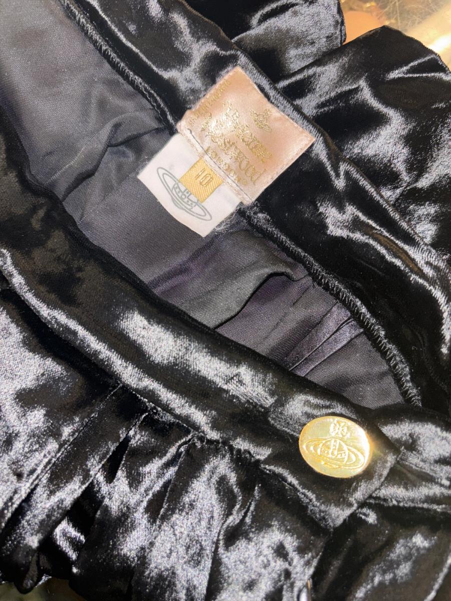 Vivienne Westwood Gold Label Panne Velvet Pleated Miniskirt  product image