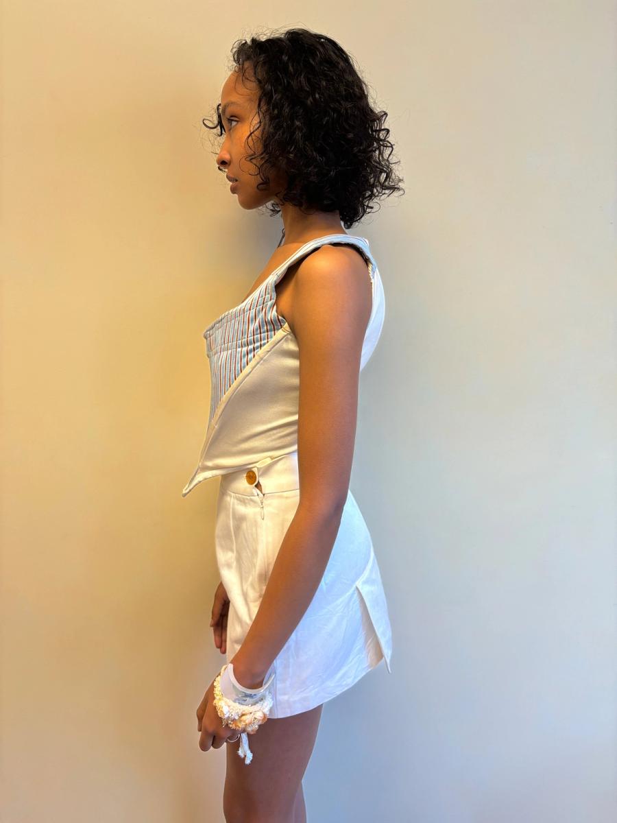 90s Vivienne Westwood White Satin Miniskirt product image
