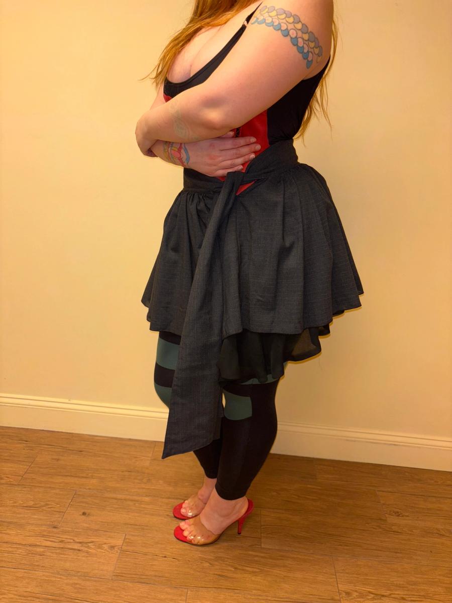 20471120 Pinstripe Miniskirt With Peekaboo Petticoat product image