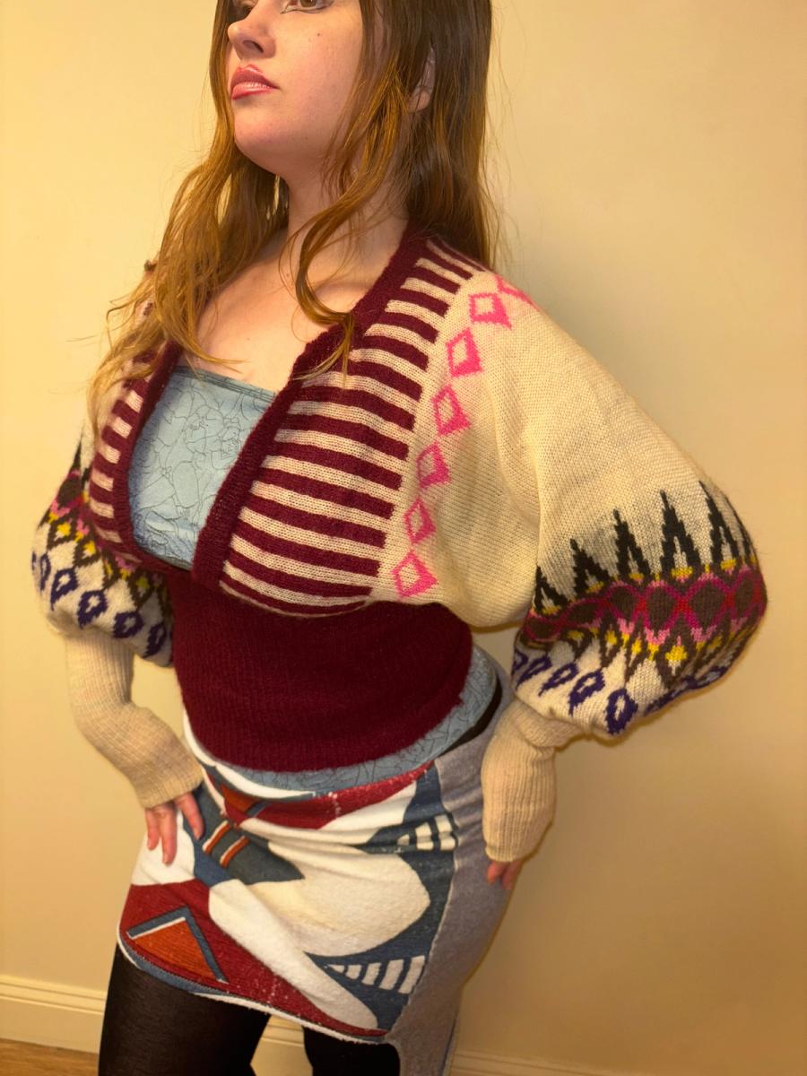 80s Kansai Yamamoto Balloon Sleeve Knit Sweater product image