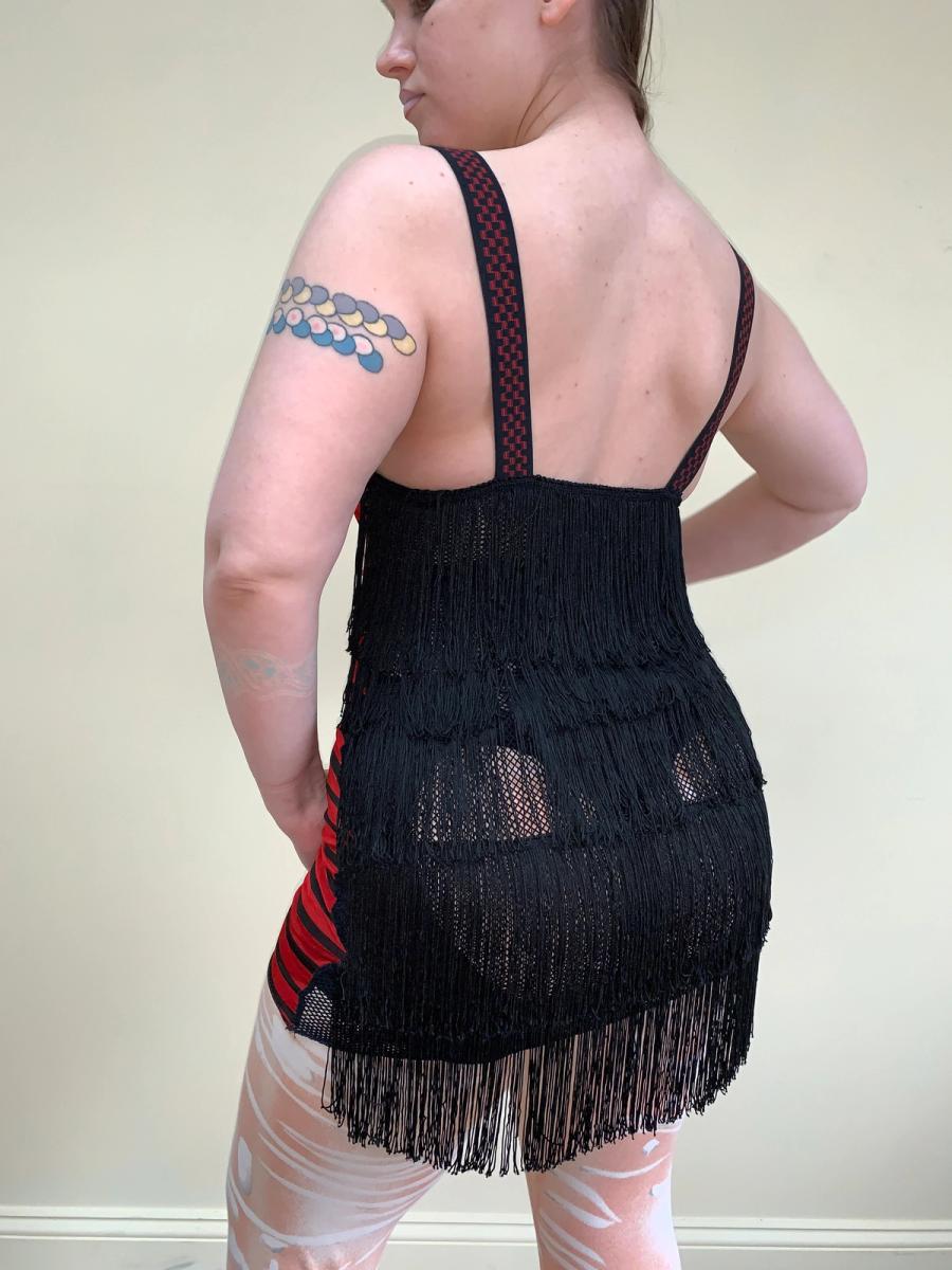 1989 Gaultier Flag Girl Mini-Dress With Fringe  product image