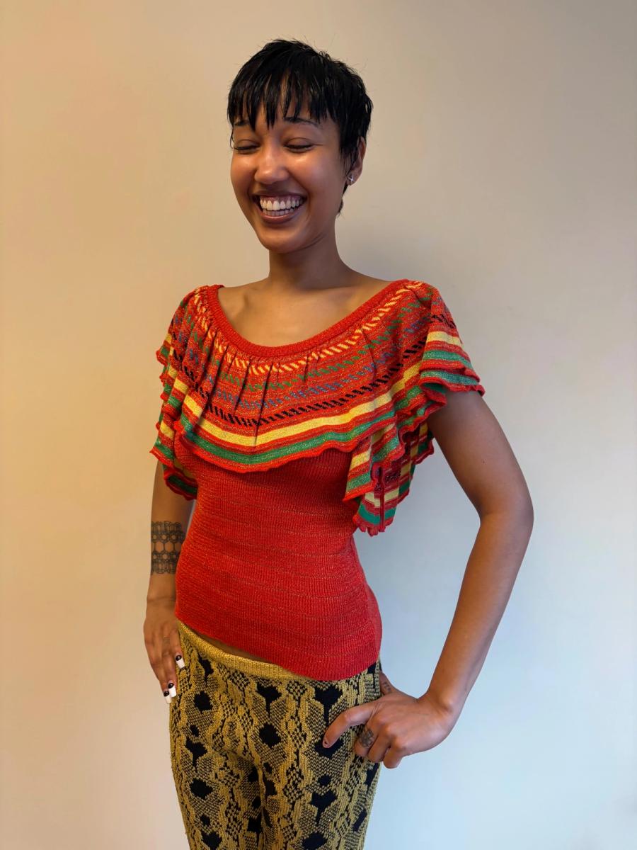 80s Kenzo Red Lurex Top product image