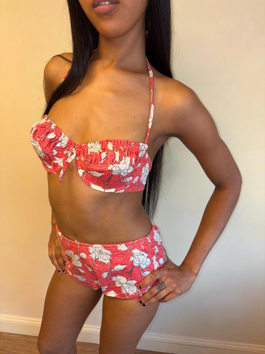 1950s Rose Print Bikini product image