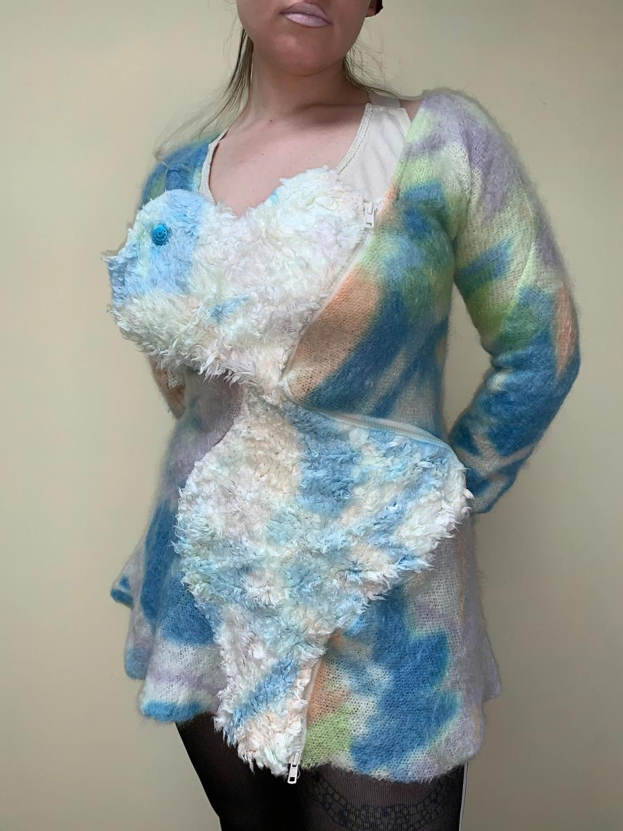 Rare Nozomi Ishiguro Irregular Zipper Sweater product image