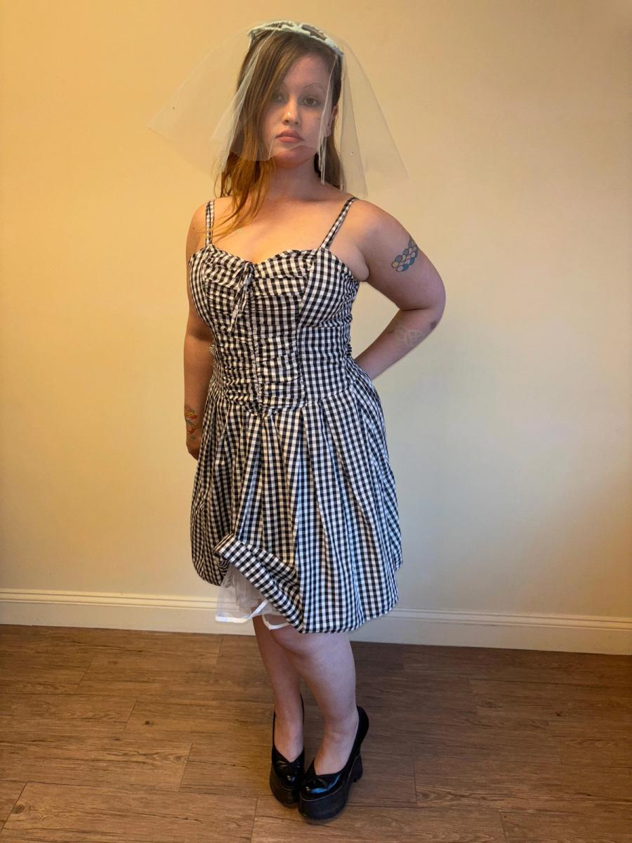 Vintage French Gingham Dress product image