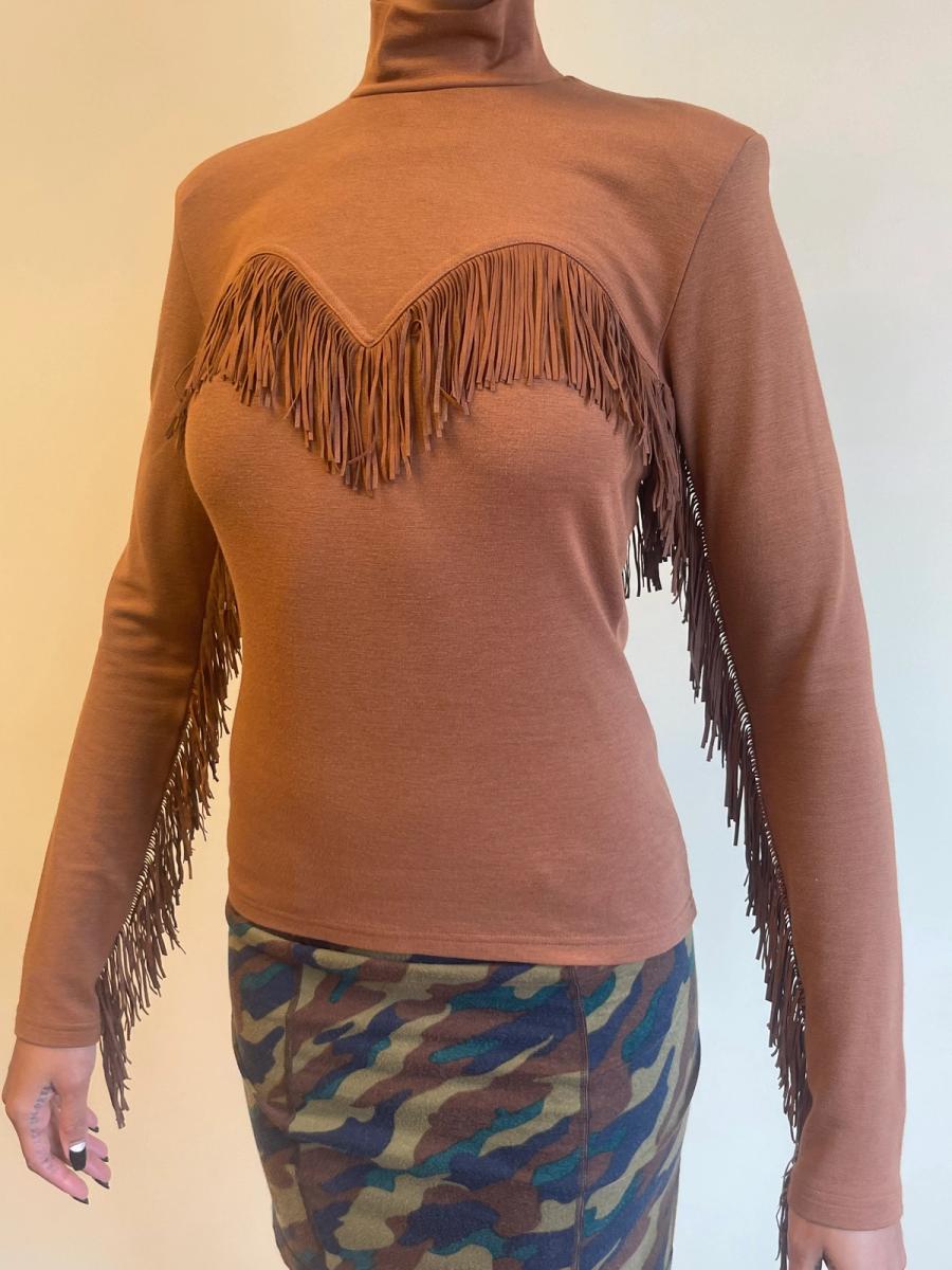 Chantal Thomass A/W 1993 Brown Fringe Top product image