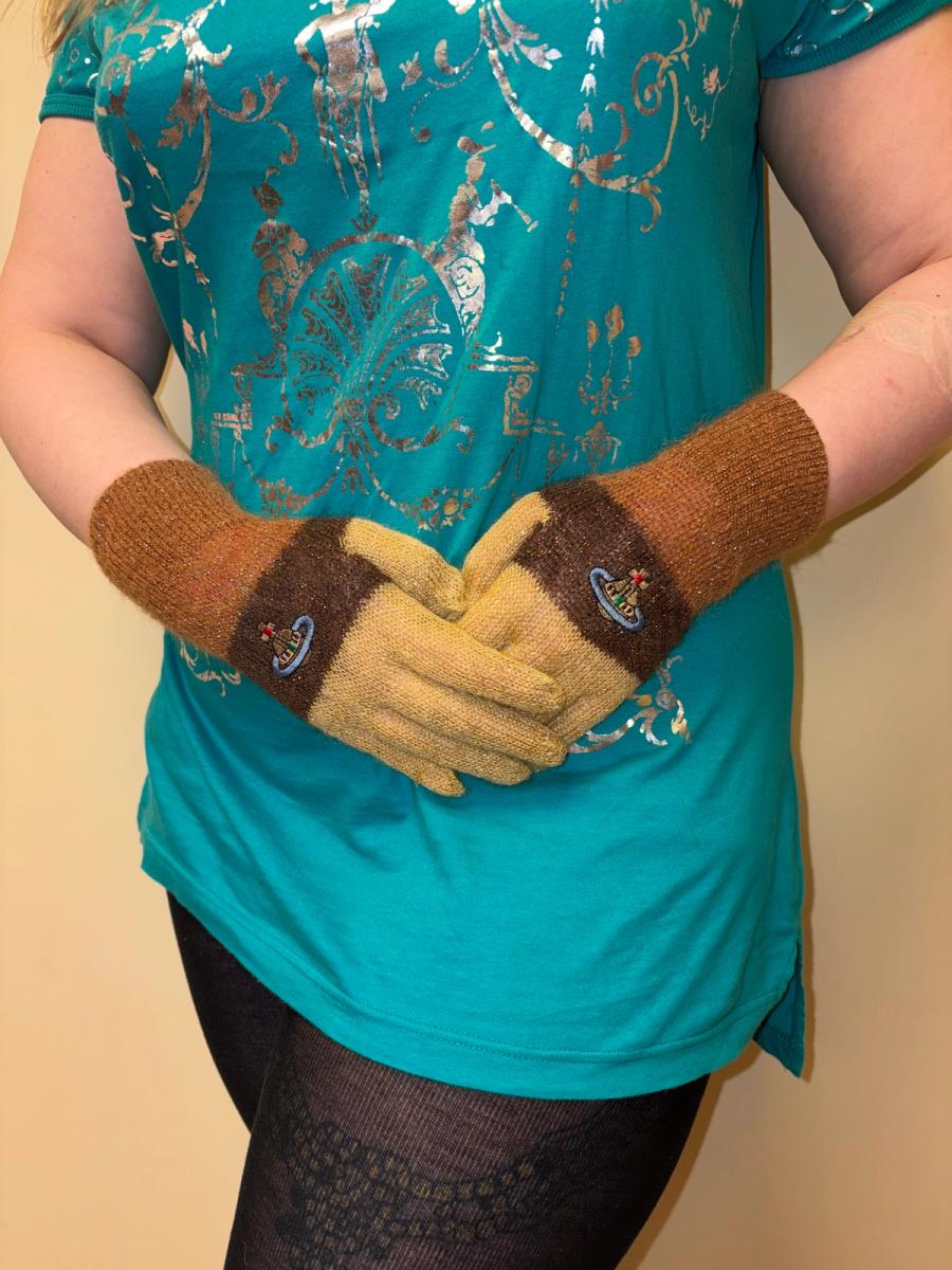 90s Vivienne Westwood Multicolor Orb Gloves product image