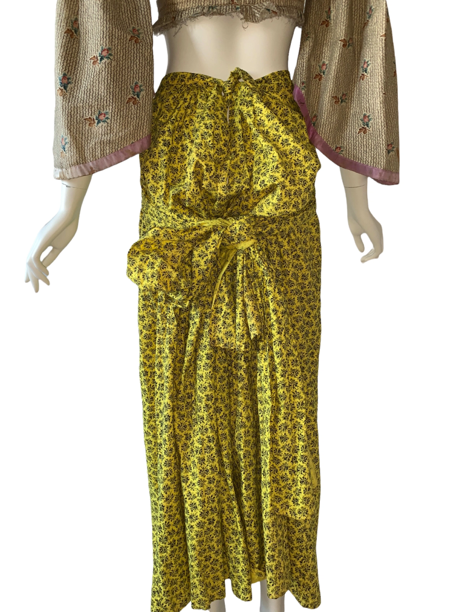 Antique Yellow Calico Skirt product image