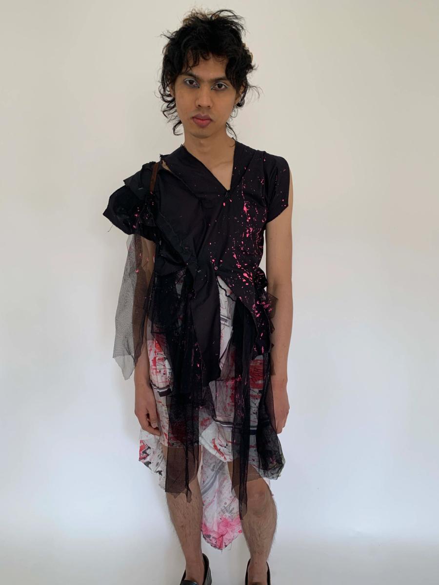 Hisui Asymmetrical Splatter Gown  product image