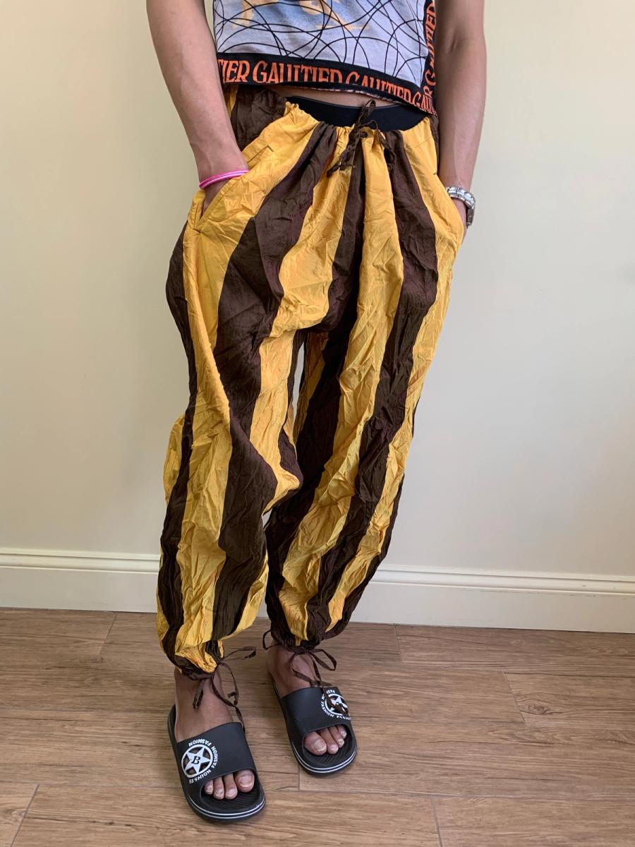 SS 2002 Jean-Paul Gaultier Silk Striped Pants product image