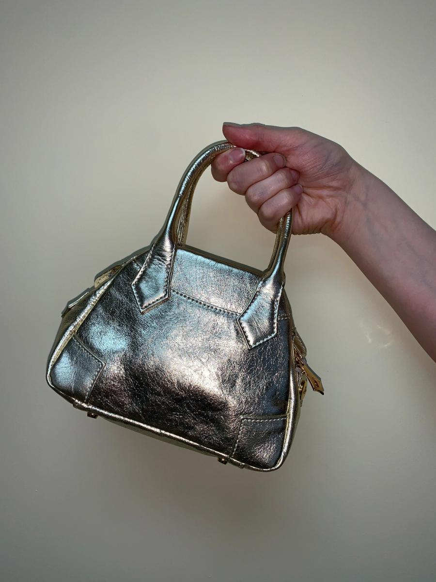 Vivienne Westwood Gold Leather Mini Purse Orb Lining product image