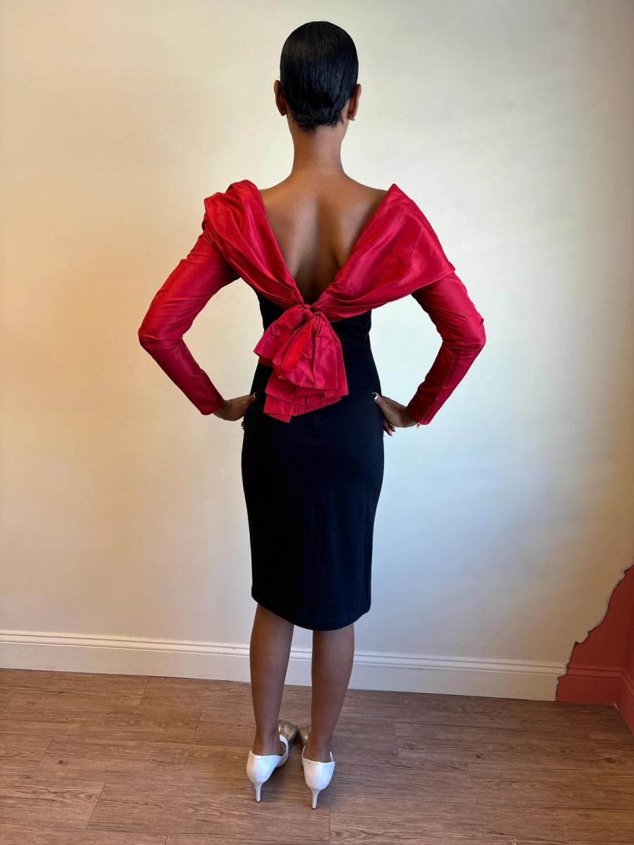 80s Angelo Tarlazzi Bow Dress product image