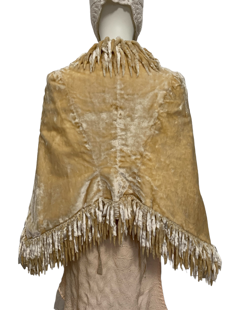 1880s Velveteen Mantle with Icicle Fringe product image
