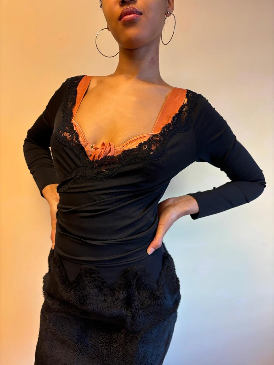 Chantal Thomass Wrap Top With Lace 