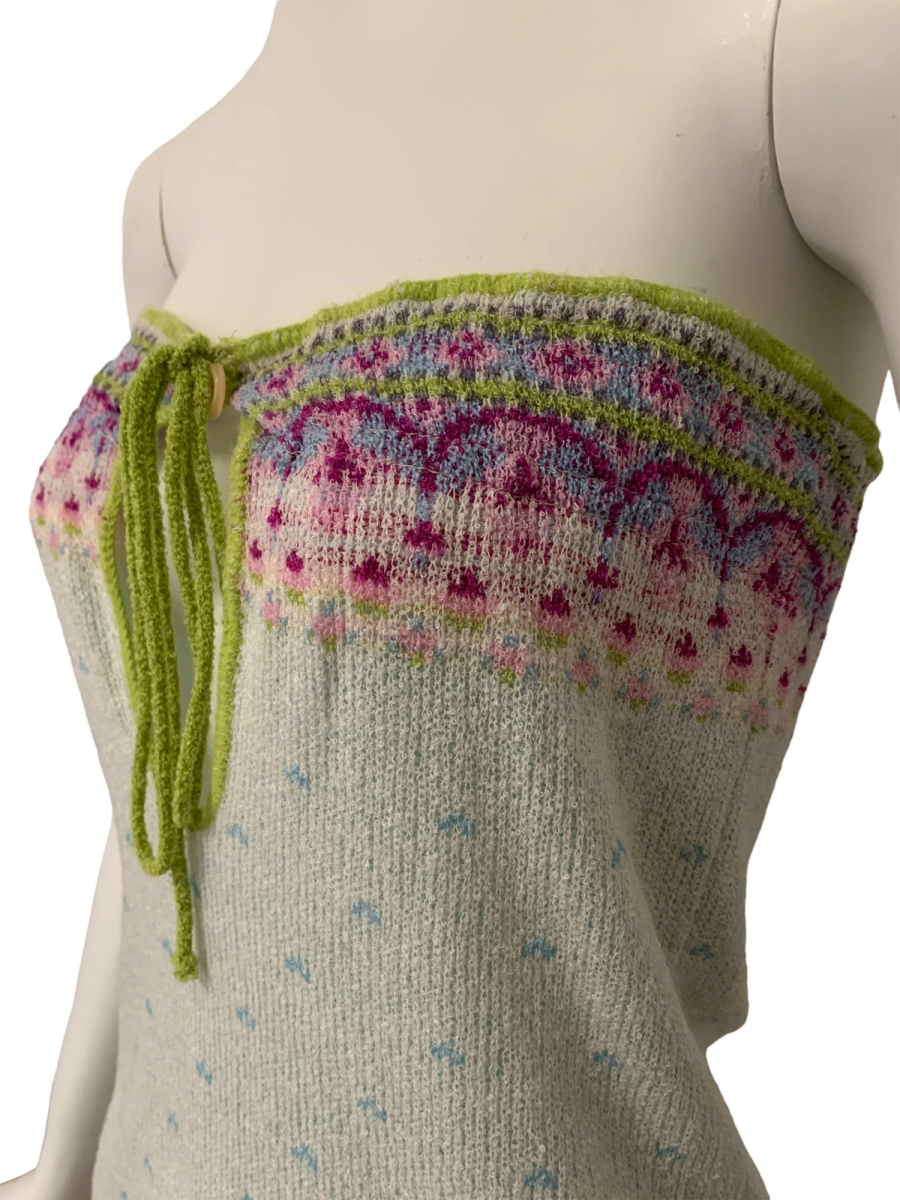 Bill Gibb Fair Isle Knit Tube Top  product image