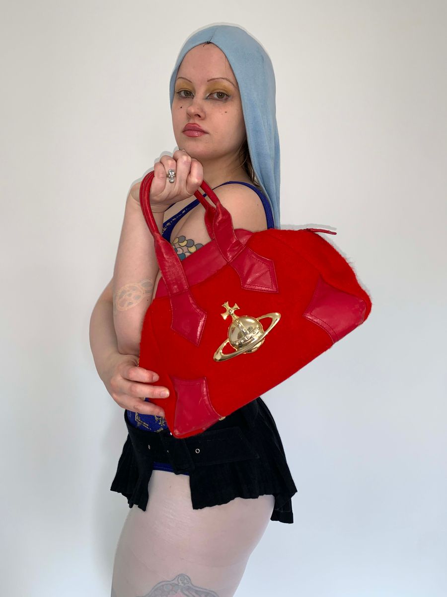 Vivienne Westwood 80s/90s Tweed Big Orb Bag product image