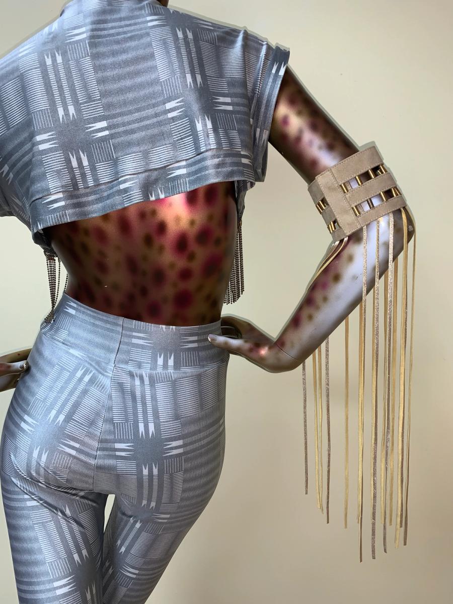 70s Claude Montana Fringe Armbands product image