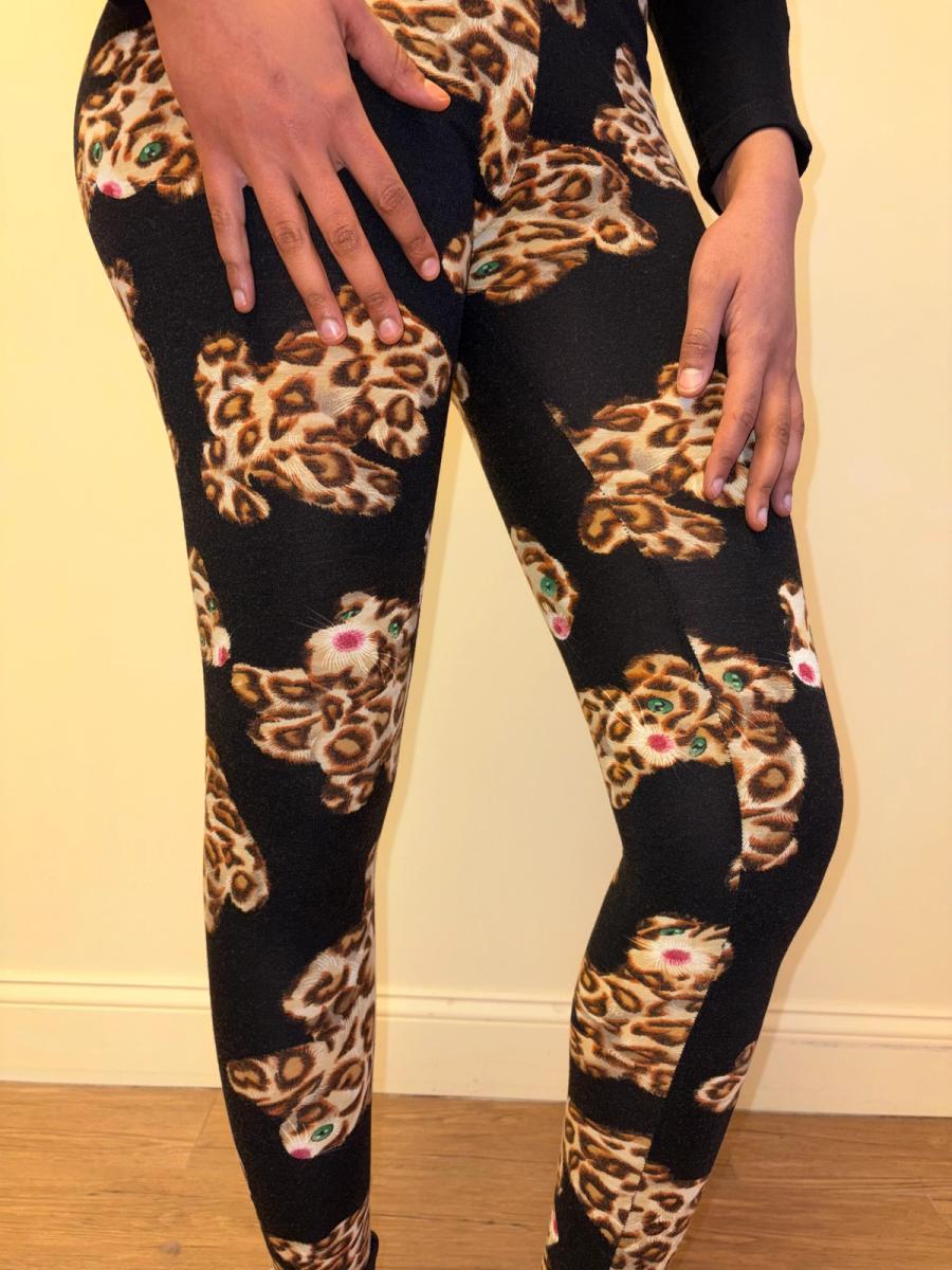80s Yvan & Marzia Stuffed Leopard Print Bodysuit product image