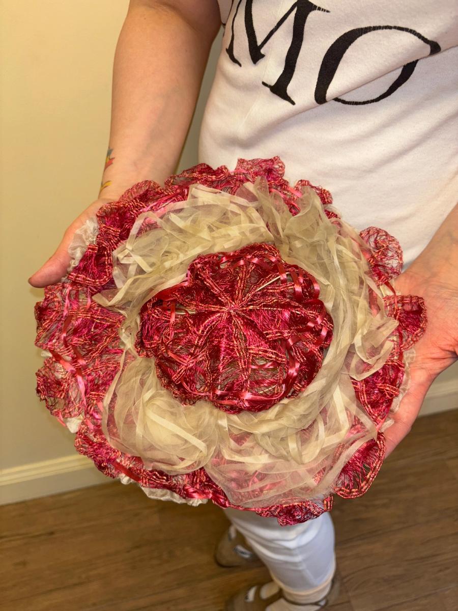 1860s Bright Pink Woven Hat product image