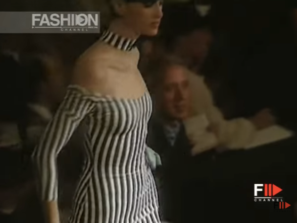 1992 Junior Gaultier Striped Set with Attached Choker product image