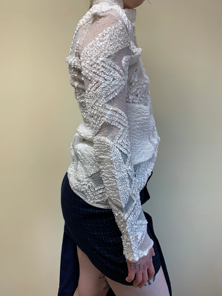 90s Yoshiki Hishinuma White Sculptural Top product image