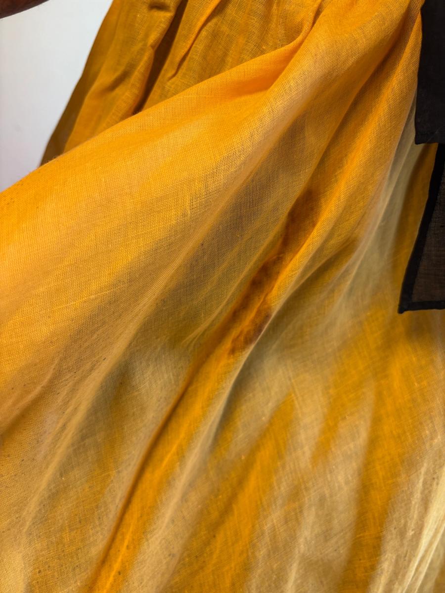 80s Victorio & Lucchino Layered Multi Color Linen Skirt product image