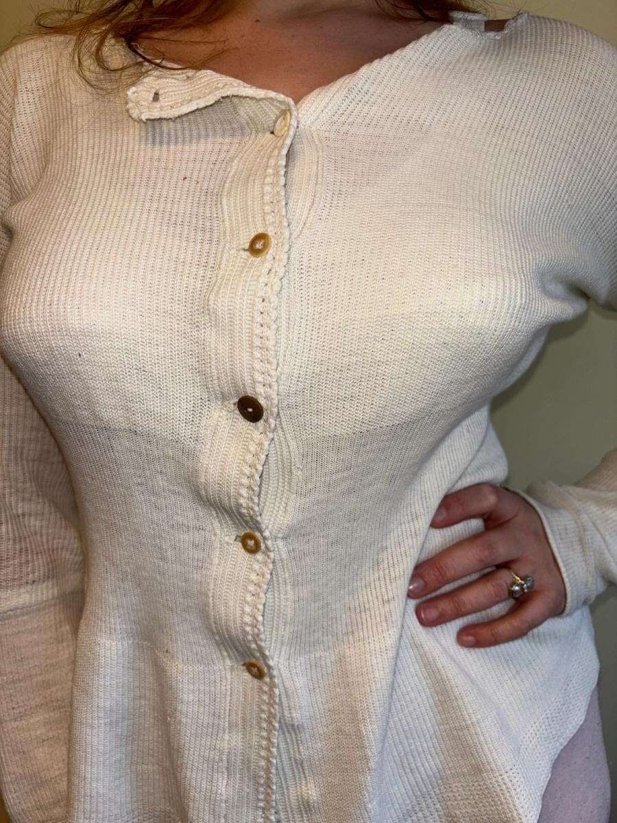 Rare French Antique Cotton Cardigan product image