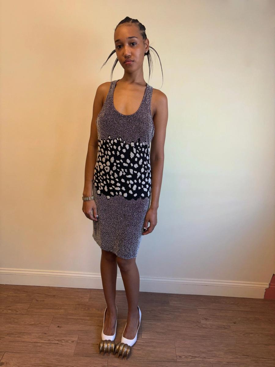 Vintage Krizia Beaded Leopard Print Dress product image