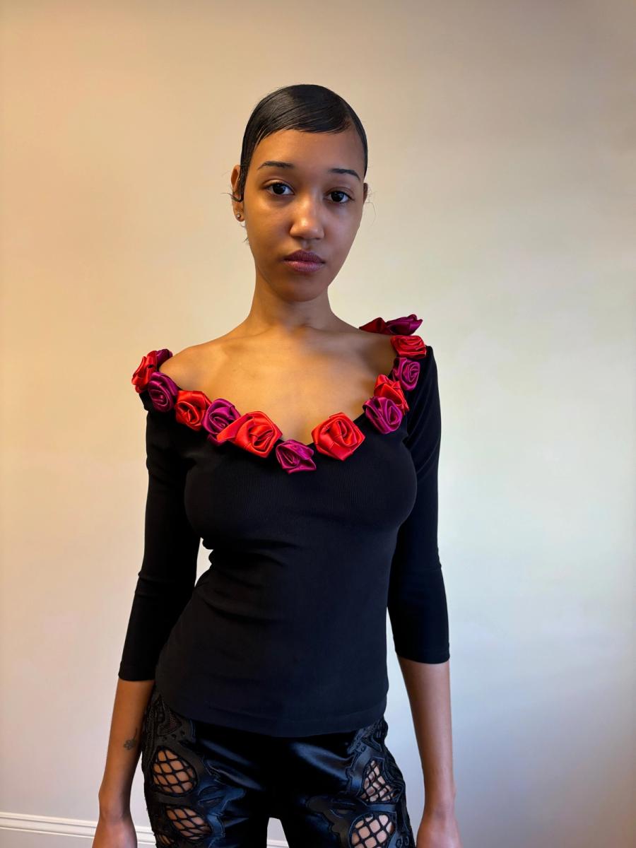 A/W 1992 Chantal Thomass Dimensional Flower Top