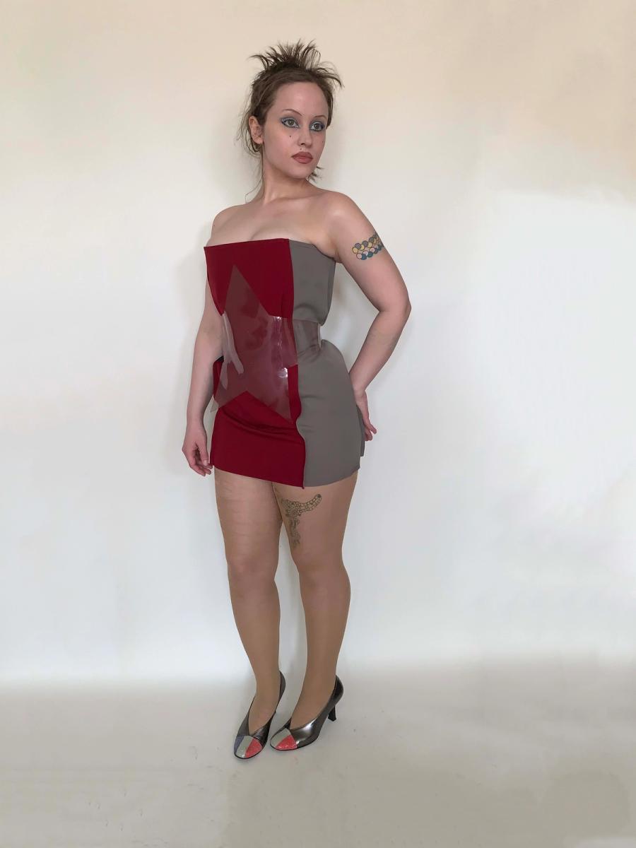 Vintage Jean- Paul Gaultier Color Block Bustier Minidress product image