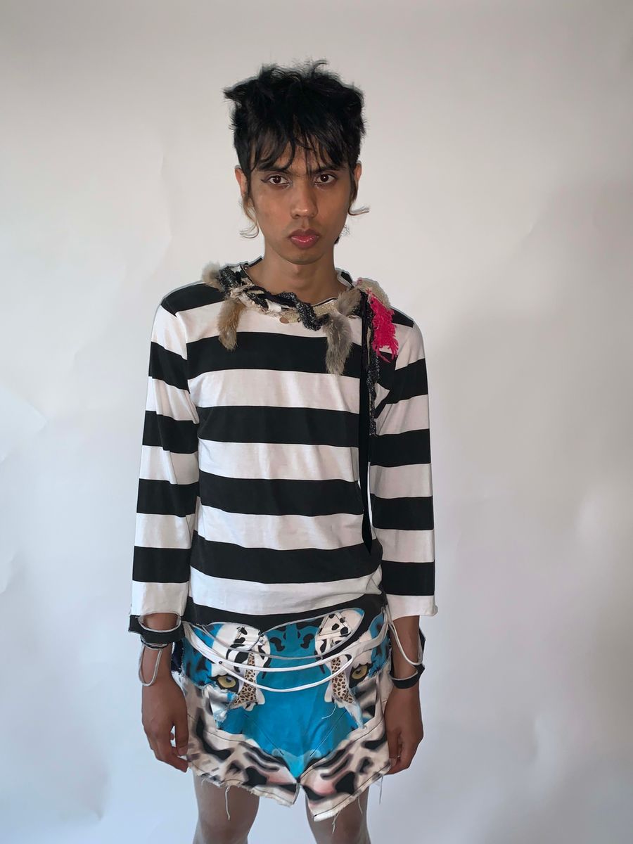 Nozomi Ishiguro Striped Deconstructed Top product image