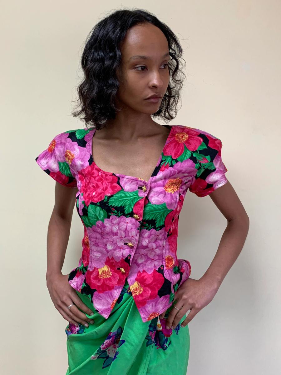 1980s Emaneul Ungaro Floral Set product image