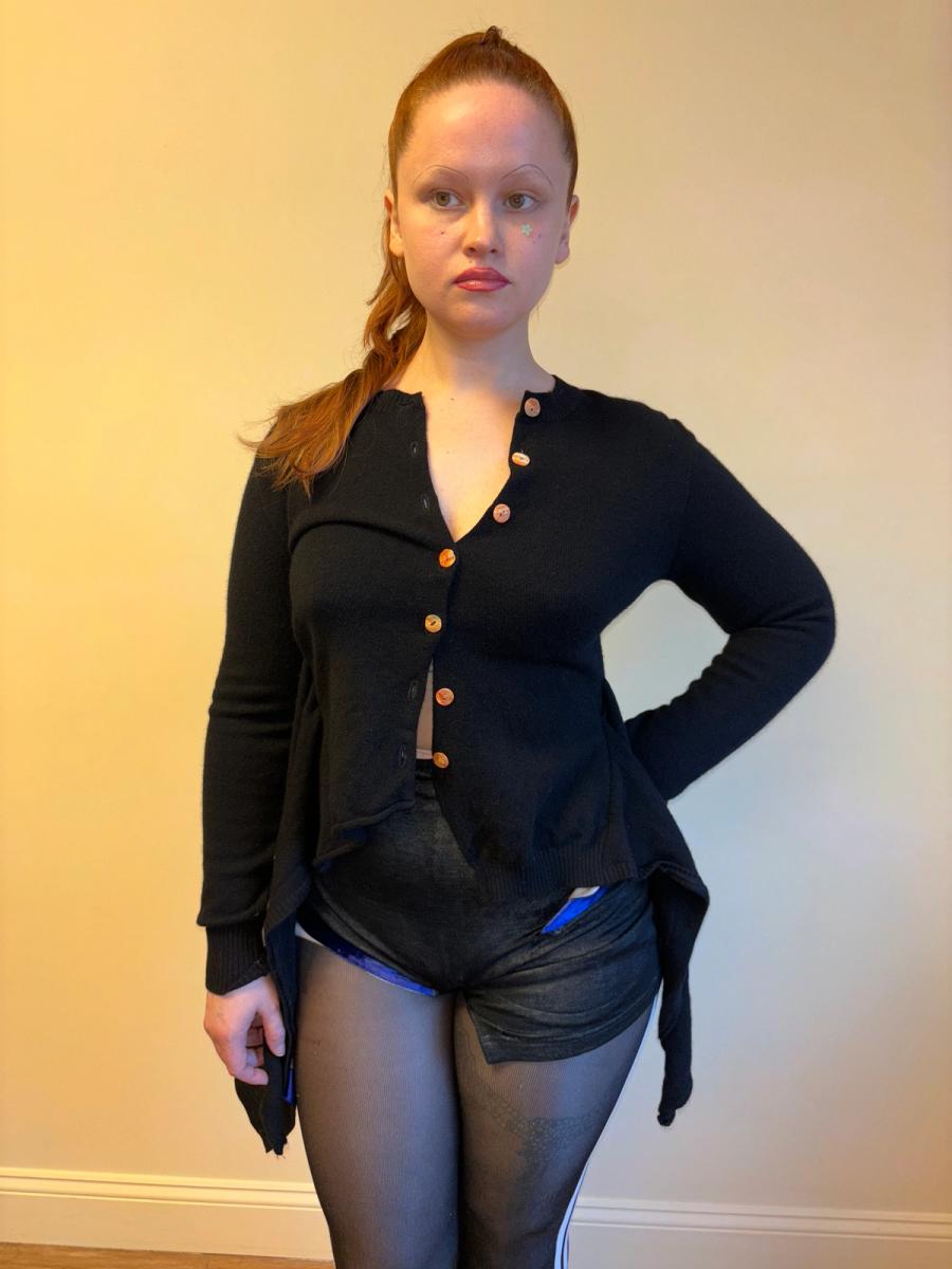 90s Jane Marple Dans Le Salon Cardigan With Ties product image